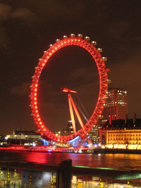 London Eye with Red Sky
